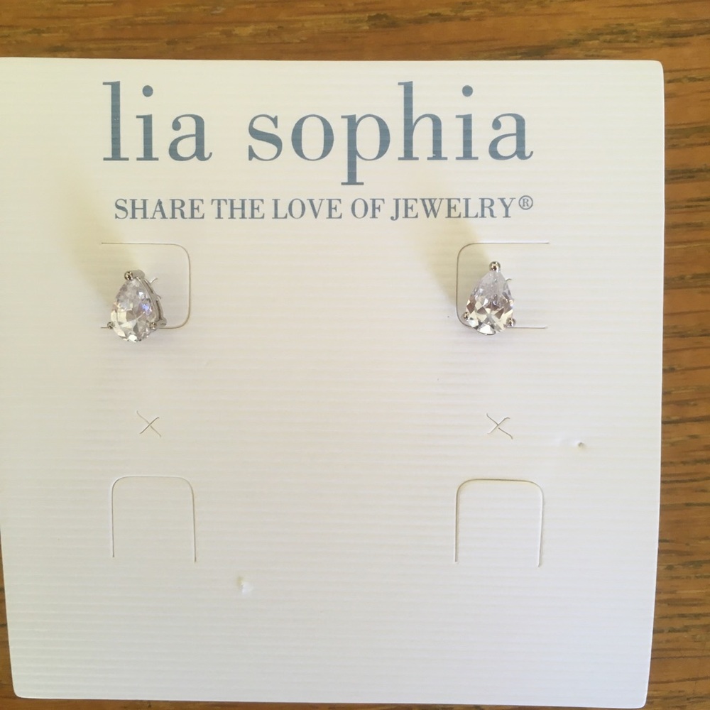 Lia Sophia Earrings, CZ, NWT